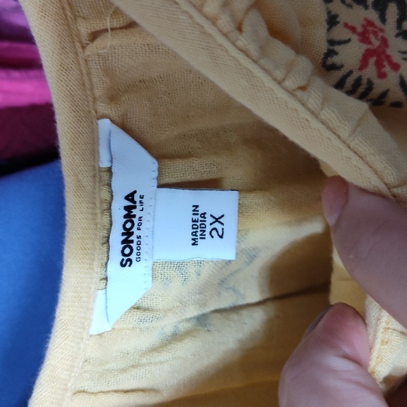 NWT Sonoma Plus Size Summer Ruffle Strap Top - Picture 5 of 8